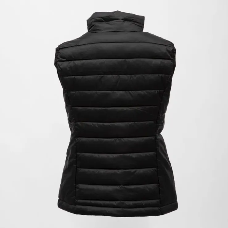 ROSSIGNOL Doudoune sans manches col cheminé logo à relief bi color Femme NOIR Outlet