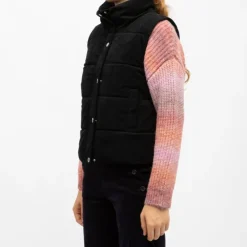 DEELUXE 74 Doudoune sans manches rayia black col montant Femme NOIR Best