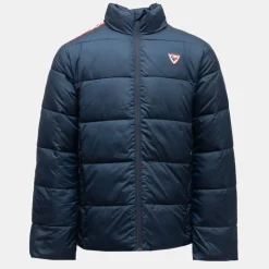 ROSSIGNOL Doudoune unie avec bande colorée navy cesar col montant Homme BLEU FONCE Best