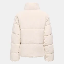 ONLY Doudoune velours col montant cammie zippée Femme BLANC ECRU Best