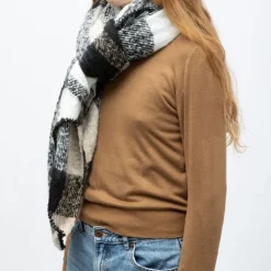 ONLY Echarpe à carreaux lima Femme BEIGE Clearance