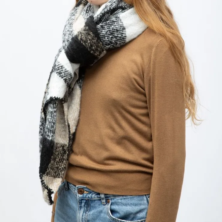 ONLY Echarpe à carreaux lima Femme BEIGE Clearance