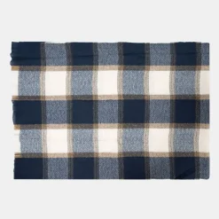 MANOUKIAN Echarpe à carreaux 70x200cm Mixte BLEU FONCE Hot