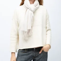 MANOUKIAN Echarpe basique effet polaire 65x180cm Mixte BEIGE Clearance