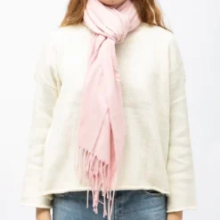 MANOUKIAN Echarpe basique effet polaire 65x180cm Mixte ROSE Discount