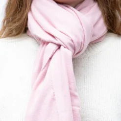 MANOUKIAN Echarpe basique effet polaire 65x180cm Mixte ROSE Discount