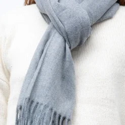 MANOUKIAN Echarpe basique effet polaire 65x180cm Mixte GRIS Sale