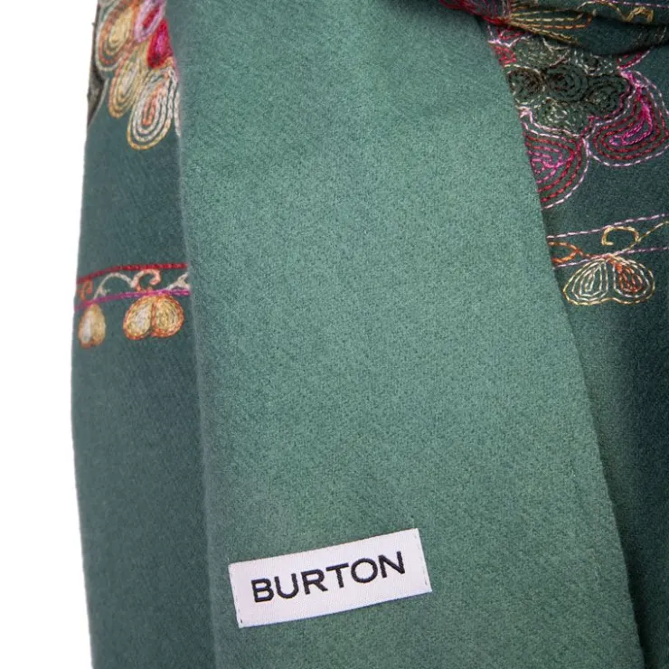 BURTON OF LONDON Echarpe brodé à fleurs Lindsay 70x180cm Mixte VERT Outlet
