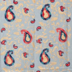 GERARD PASQUIER Echarpe brodée avec motif cachemire 70x185cm Femme GRIS Hot