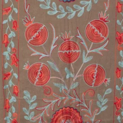GERARD PASQUIER Echarpe broderie imprimé fleurs 70x185cm Femme MARRON Clearance