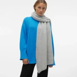 VERO MODA Echarpe chaude 50x200 cm Femme GRIS CLAIR Discount