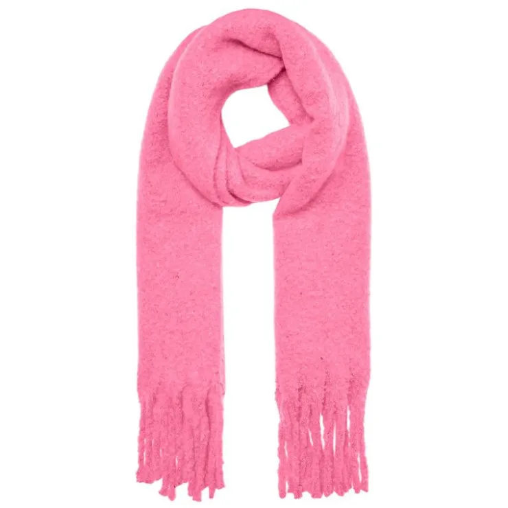 VERO MODA Echarpe chaude 50x200 cm franges Femme ROSE Hot
