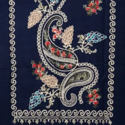 GERARD PASQUIER Echarpe douce avec broderie 70x185cm Femme BLEU FONCE Discount