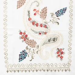 GERARD PASQUIER Echarpe douce avec broderie 70x185cm Femme BLANC ECRU