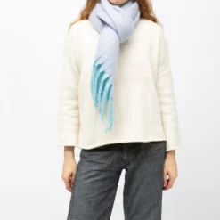 MANOUKIAN Echarpe douce épaisse tissu chiné 50x180cm bi color Mixte VIOLET CLAIR Online