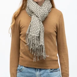 MANOUKIAN Echarpe gris 70 x 180cm man ff 224059 Femme BEIGE New