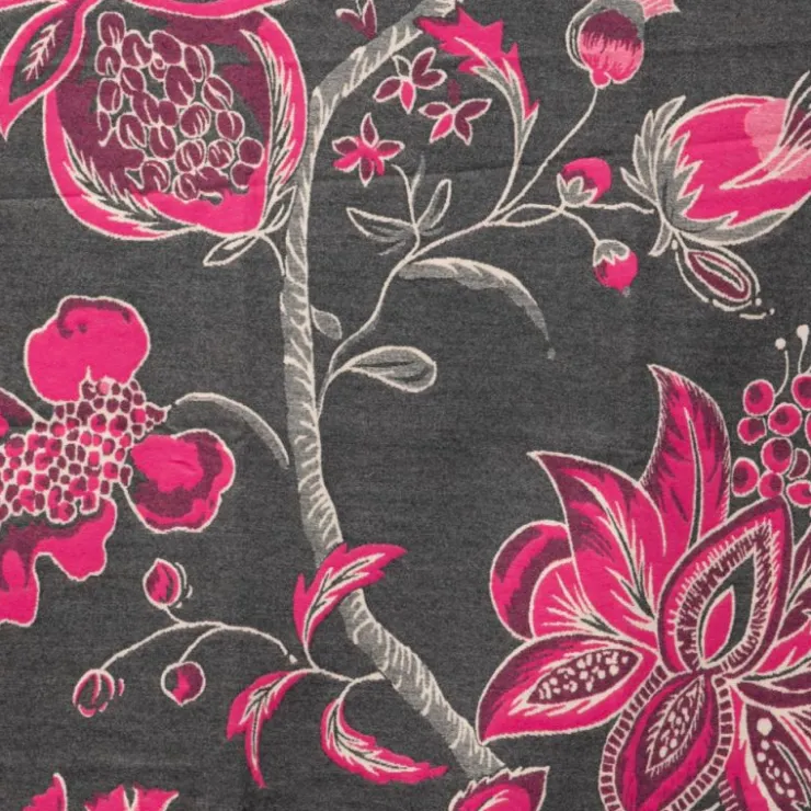 GERARD PASQUIER Echarpe imprimé à fleurs jaquard 90x180cm Femme GRIS