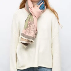 GERARD PASQUIER Echarpe imprimé fleurs jaquard 90x180cm Femme ROSE Online