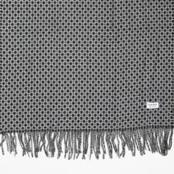 MANOUKIAN Echarpe imprimé graphique 70x180cm Mixte NOIR Discount