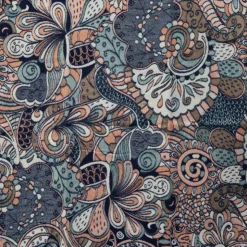 MANOUKIAN Echarpe imprimee jaquard 90x180cm Femme BLEU FONCE Sale