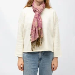 RODIER Echarpe imprimee menina 70x180 Femme VIOLET CLAIR Online