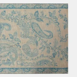 RODIER Echarpe imprimee menina 70x180 Femme BLEU CLAIR New