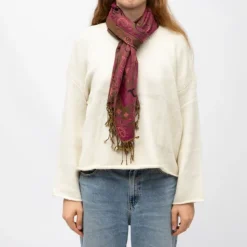 RODIER Echarpe imprimee menina 70x180 Femme ROSE Sale