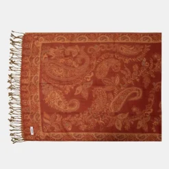 RODIER Echarpe imprimee menina 70x180 Femme ORANGE CLAIR New