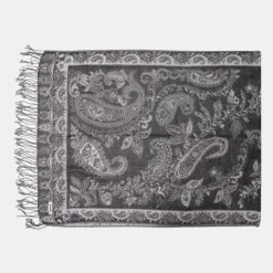 RODIER Echarpe imprimee menina 70x180 Femme NOIR New