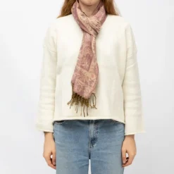 RODIER Echarpe imprimee menina 70x180 Femme ROSE CLAIR New