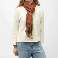 RODIER Echarpe imprimee menina 70x180 Femme CUIVRE Sale