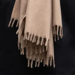 DEELUXE 74 Echarpe légère sisto tissu texturée Homme MARRON CLAIR New