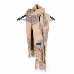 RODIER Echarpe motif plume 70x180 cm evorine Femme MARRON Discount