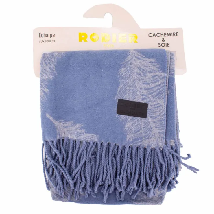 RODIER Echarpe motif plume 70x180 cm evorine Femme BLEU Clearance