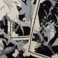 GERARD PASQUIER Echarpe motif tableau de fleurs 90x180cm Femme NOIR Best