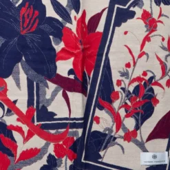 GERARD PASQUIER Echarpe motif tableau de fleurs 90x180cm Femme BLEU FONCE