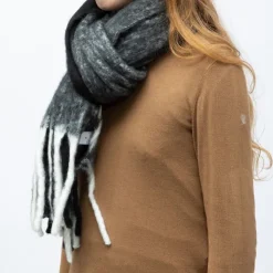 GERARD PASQUIER Echarpe noir blanc 50 x 190cm gp hh 252661 Femme GRIS FONCE Online