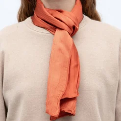 THE KOOPLES Echarpe soie avec plis satinée 0,20mx1,48m Mixte ROUGE Hot