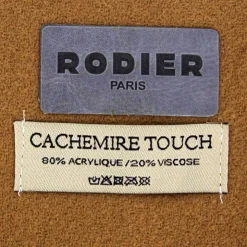 RODIER Echarpe ultra douce 70x190 à franges Femme MARRON New