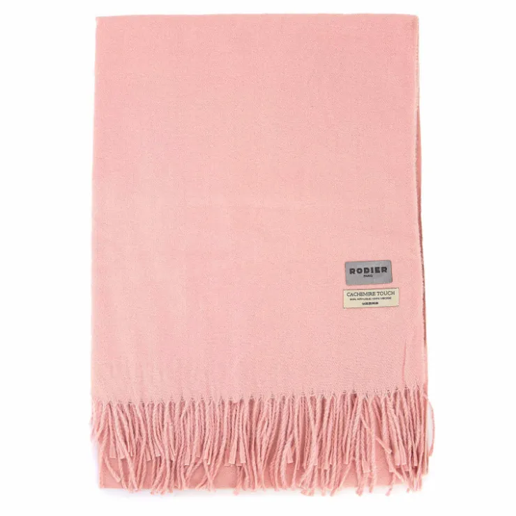 RODIER Echarpe ultra douce 70x190 à franges Femme ROSE CLAIR Online