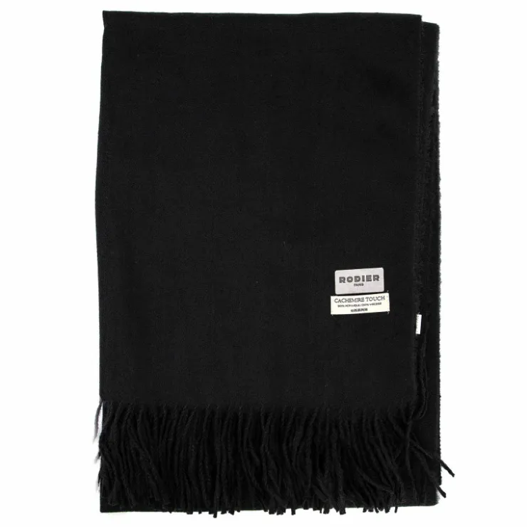 RODIER Echarpe ultra douce 70x190 à franges Femme NOIR Online
