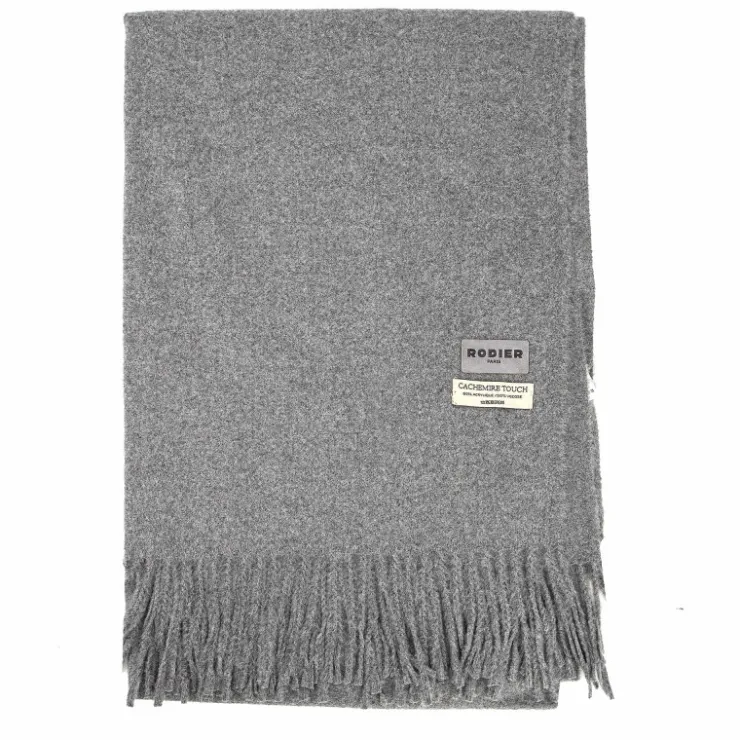 RODIER Echarpe ultra douce 70x190 à franges Femme GRIS CLAIR Outlet