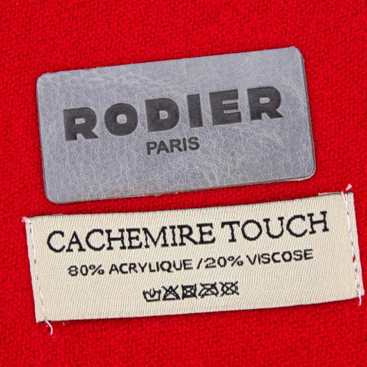RODIER Echarpe ultra douce 70x190 à franges Femme ROUGE Hot