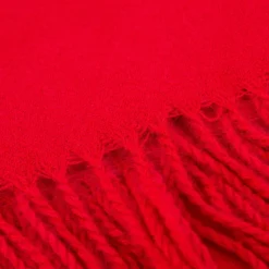 RODIER Echarpe ultra douce 70x190 à franges Femme ROUGE Hot