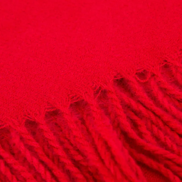 RODIER Echarpe ultra douce 70x190 à franges Femme ROUGE Hot