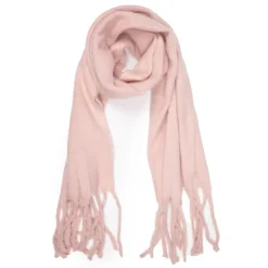 GERARD PASQUIER Echarpe unie à franges laine 50x200 cm Femme ROSE CLAIR Discount