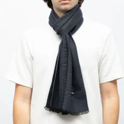 MANOUKIAN Echarpe 30x180 cm Homme BLEU FONCE Best