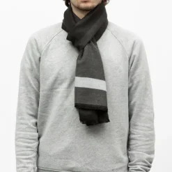 MANOUKIAN Echarpe 30x180 cm Homme GRIS FONCE Sale