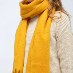 GERARD PASQUIER Echarppe en laine 40x185cm Femme JAUNE Discount