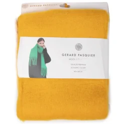 GERARD PASQUIER Echarppe en laine 40x185cm Femme JAUNE Discount